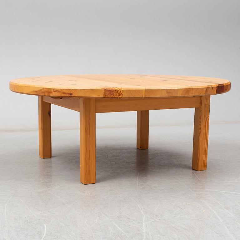 a 1970's pine coffee table.