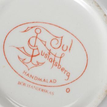 SERVISDELAR, 6 delar, flintgods, "God Jul", Gustavsberg, 1900-talets andra hälft.