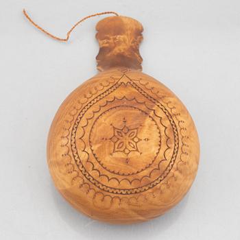 Lars Levi Sunna, a birch an reindeer horn cup signed.