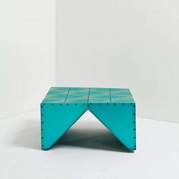 David Taylor, soffbord, unikt, "Aluminium Coffee Table", Studio Mellösaverken, Sverige, 2025.