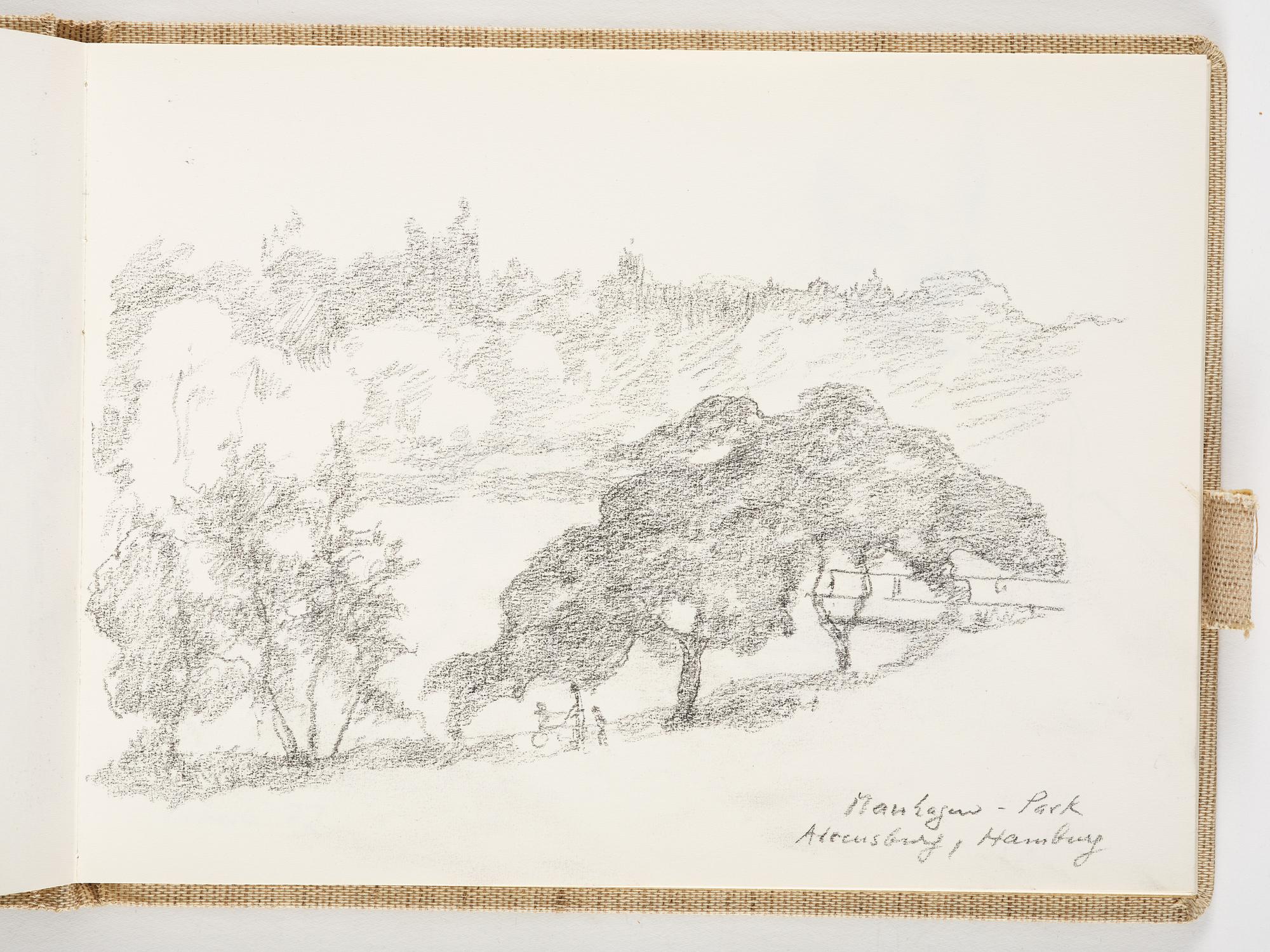 Lotte Laserstein, 4 skissböcker med blyertsteckningar.