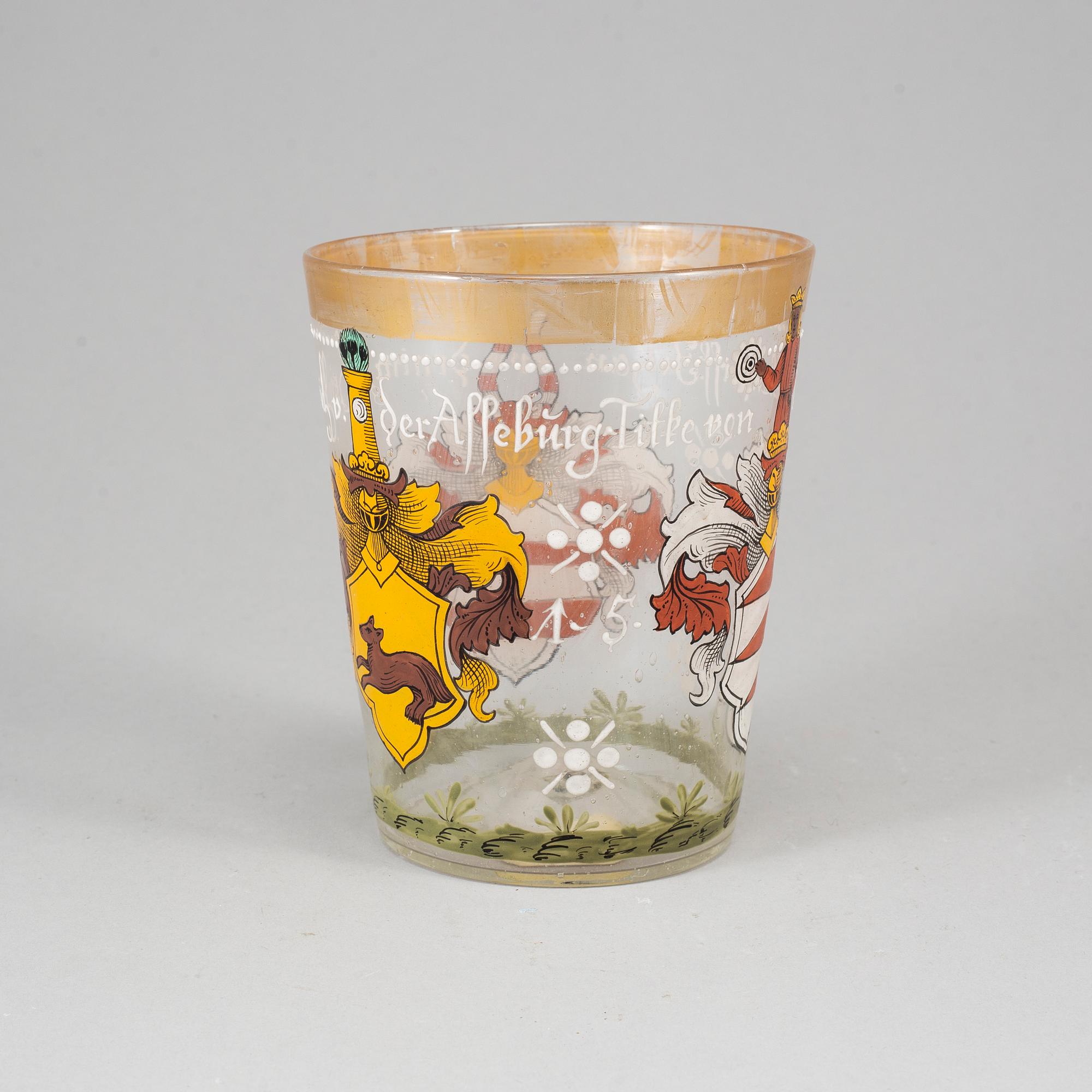 PRAKTBÄGARE, glas. Historismus, omkring 1900.