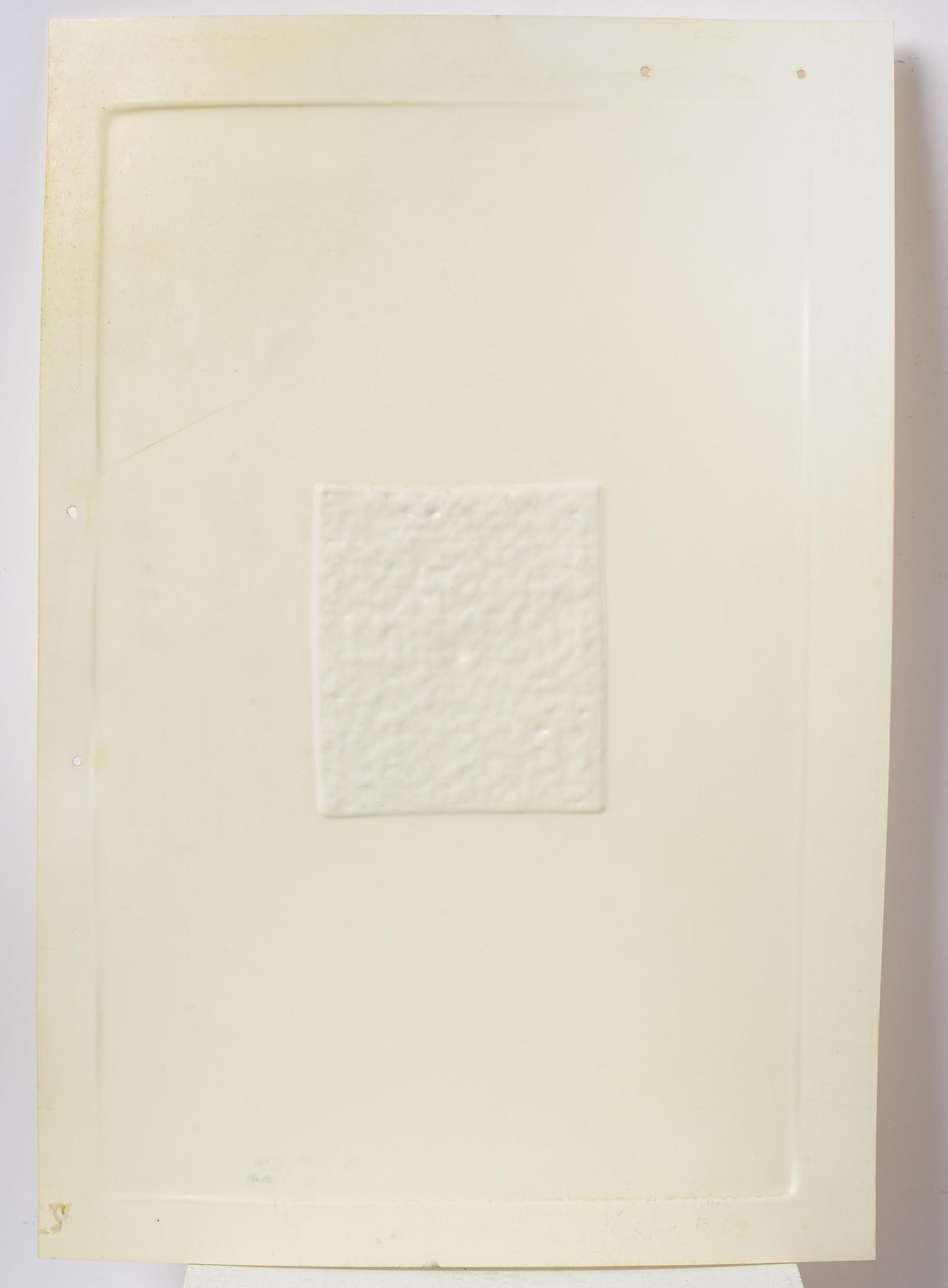 Helen Marten, vacuum formed matzoh cracker, ABS plastic, stainless steel. 2010.