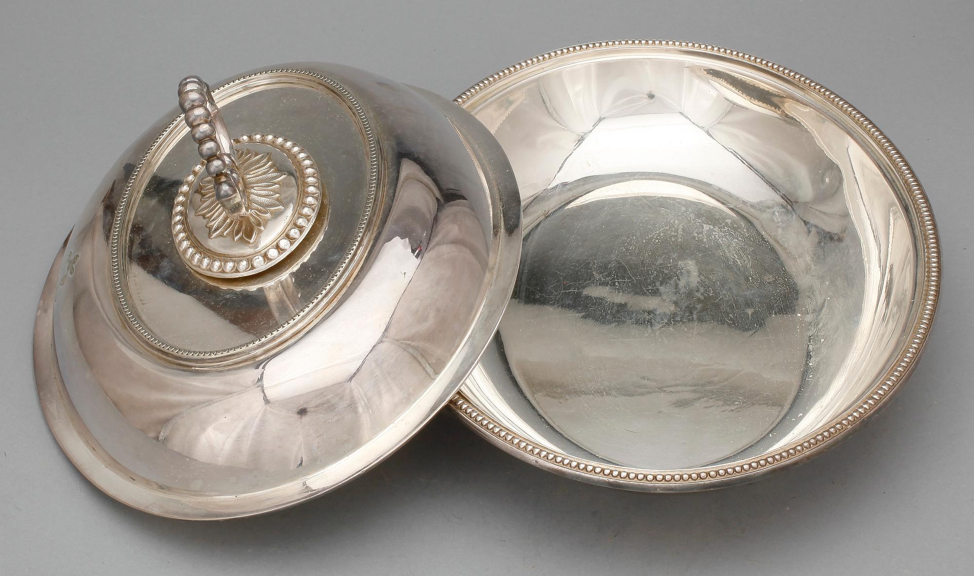 DUBBELKAROTT, nysilver, England 1900-tal.
