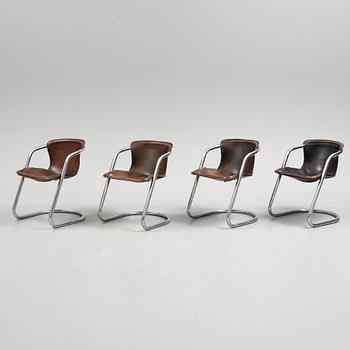 Four 1970s  'Cidue' chairs by Willy Rizzo, Italy.