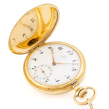 Omega, pocket watch, hunter case, 52 mm.
