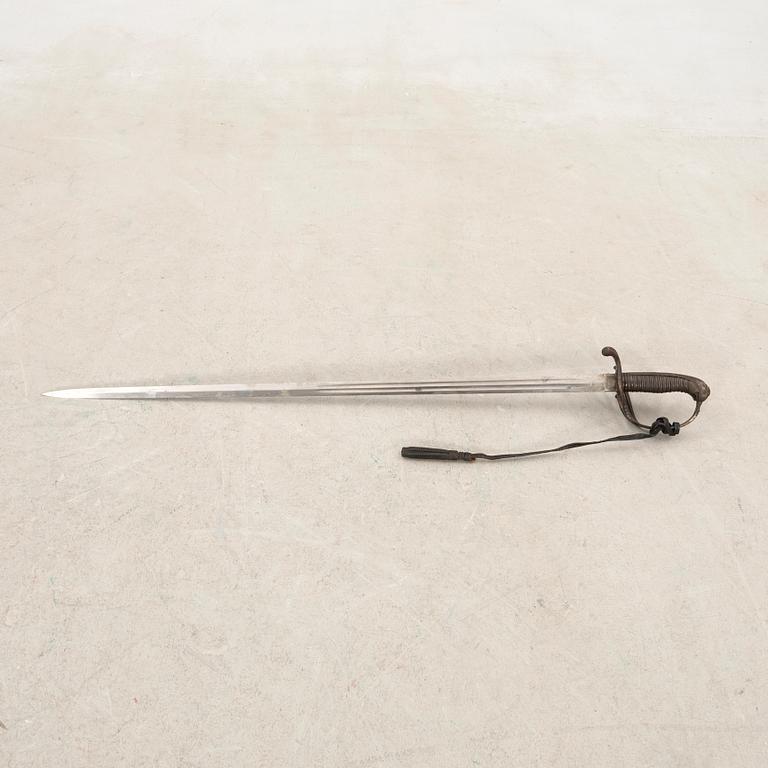 Sabre, French, 1882 for infantry, African model, with scabbard.