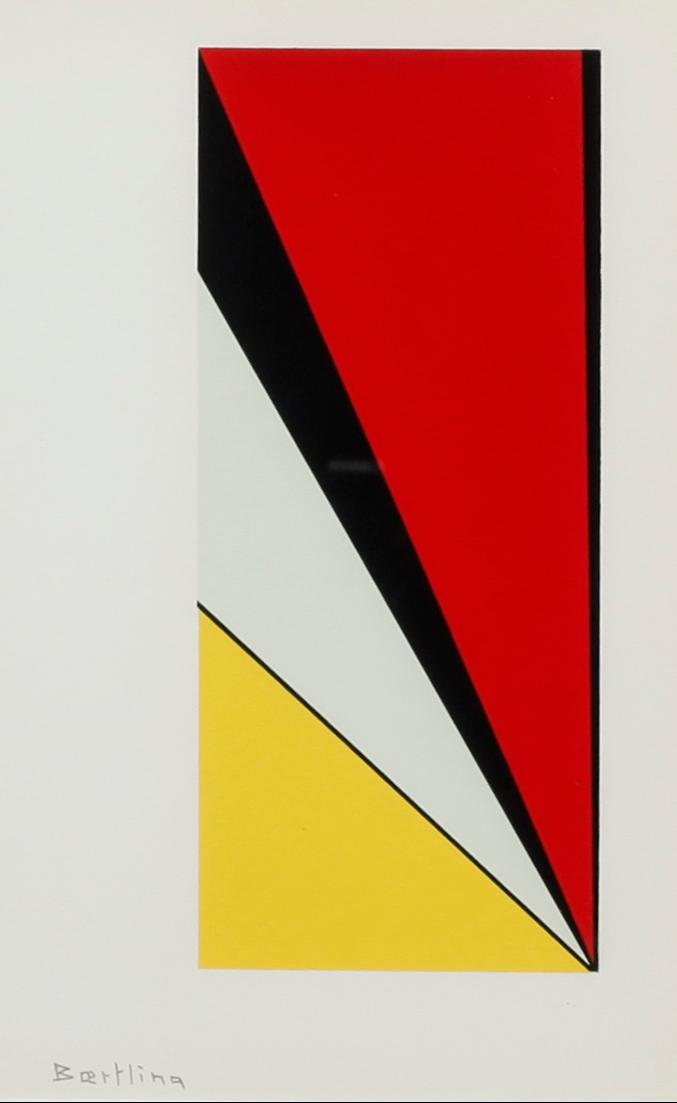 OLLE BAERTLING, silkscreen, from the book "Teckning, målning, grafik. Tekniker inom bildkonsten", Per Bjurström, signed.
