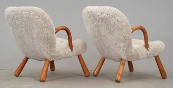 PHILIP ARCTANDER, tillskrivna, fåtöljer, ett par, 1940-50-tal.