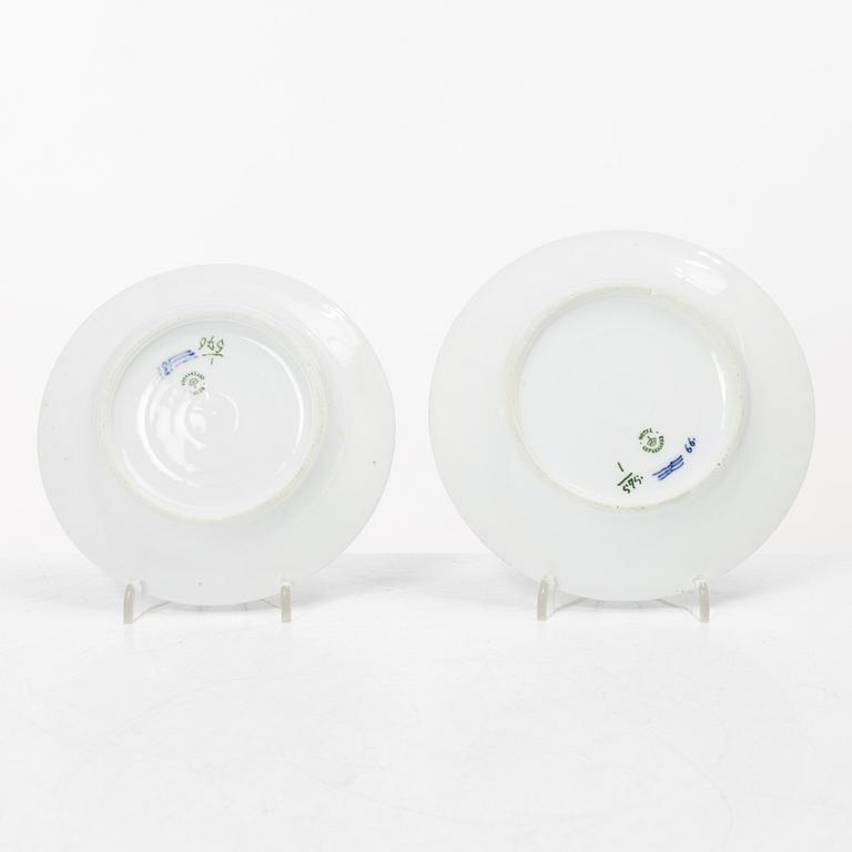 Royal Copenhagen, A 'Blue Fluted Half Lace" 30 pieces breakfast service, 'Musselmalet', partly 1889-1922 but also post 1923.