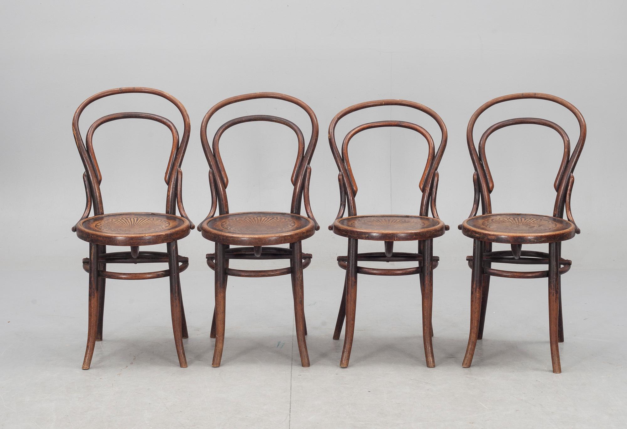 STOLAR, 4 st snarlika, Thonettyp, 1900-talets första hälft.