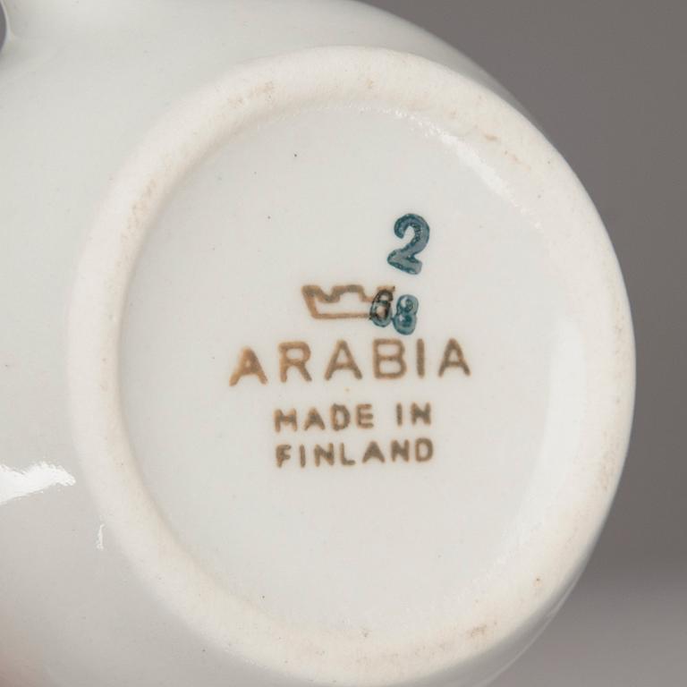 KAFFESERVIS FÖR BARN, 5 delar, porslin, Arabia, 1949-64.