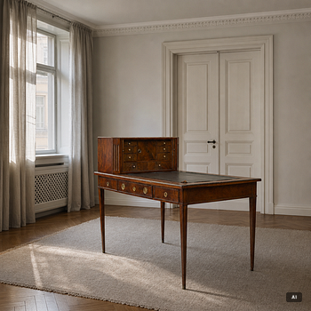 Desk with a superstructure, late Gustavian, circa 1800.