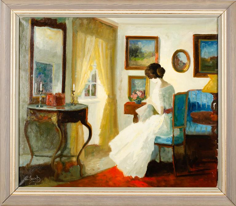 EDIT GERT, olja på duk, signerad.