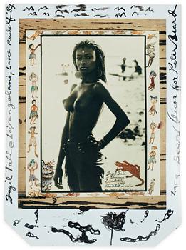 Peter Beard, "Fayel Tall on Lake Rudolf at Loingalani, February 1987".