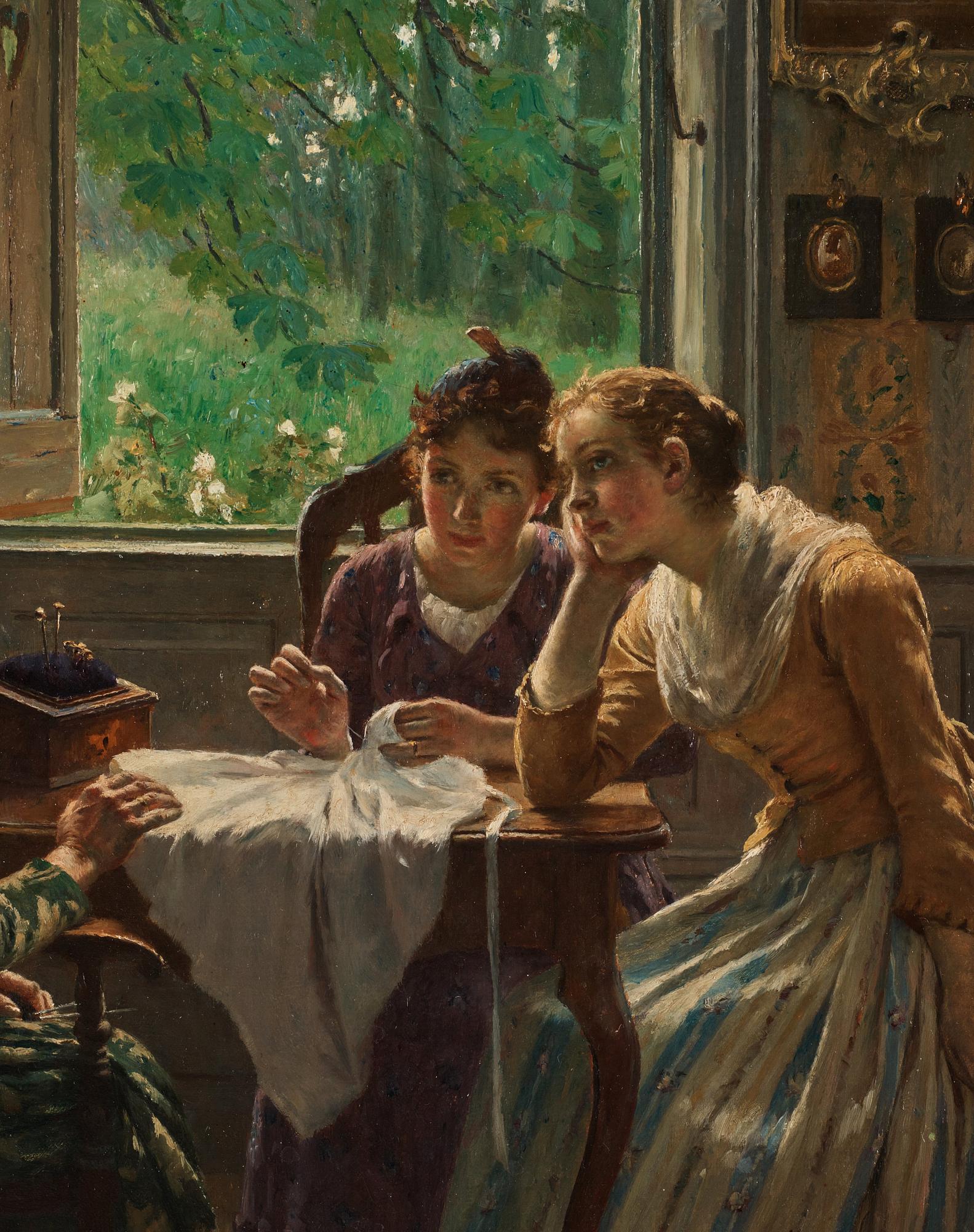 Henrik Nordenberg, At the sewing table.