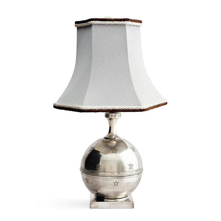 Jacob Ängman, a rare table lamp, Guldsmedsaktiebolaget, Stockholm, ca. 1930.