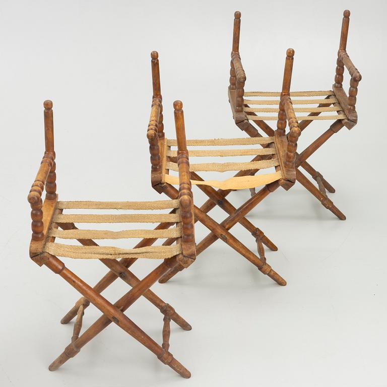 A sofa and four foldable armchairs, first half of the 19th century.