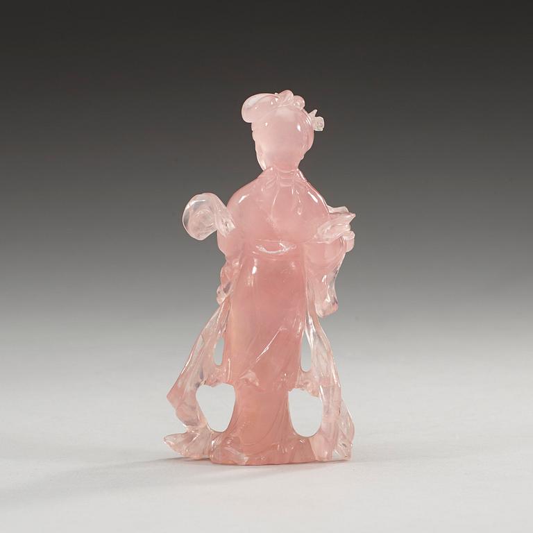 A Chinese quartz figure of a court lady.