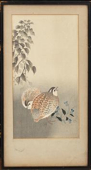 KOSON OHARA, 2 colour woodcuts, Japan.