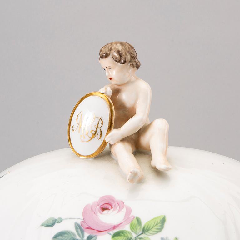 TERRIN samt FAT, "Sachsisk blomst", Royal Copenhagen.