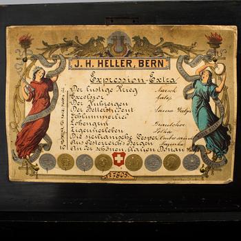 A Swiss music box by J.H. Heller, Bern, late 19th Century.