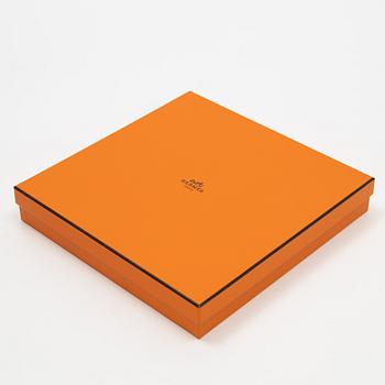 Hermès, a 'Les Jardins d'Armenie' cashmere and silk scarf.