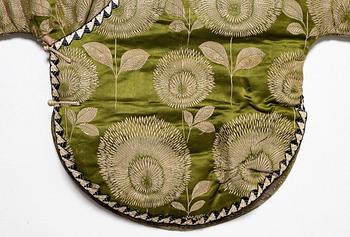 A Japanese silk brocade and fur childrens jacket, Meiji (1868-1912).