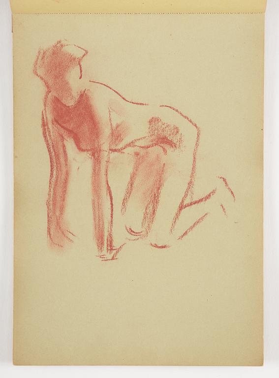 Lotte Laserstein, 3 skissblock med teckningar.