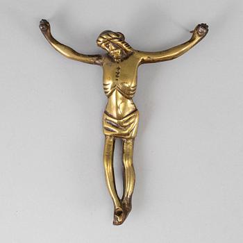 A bronze crucifix, probably 16th century.