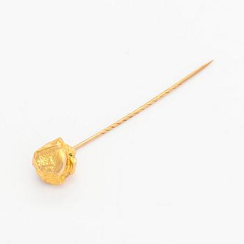 Björn Weckström, a 14K gold tiepin 'Nugget' for Lapponia 1973.