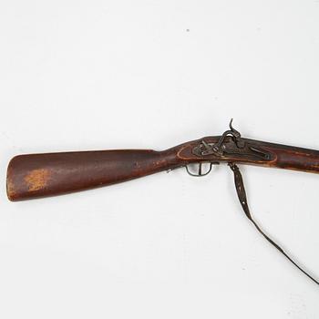 A Swedish 19th Century snaphaunce rifle.