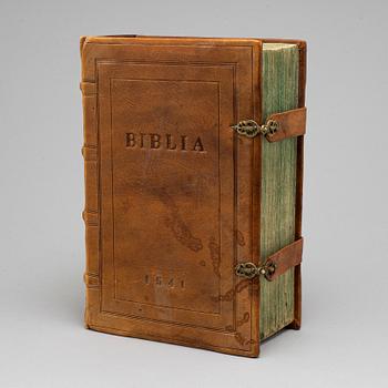 A bible, called Gustav Vasa's Bible, printed in Uppsala 1541.