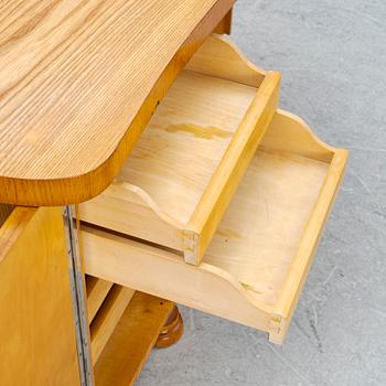 Skrivbord med bokhylla, Swedish Modern, 1940-tal.