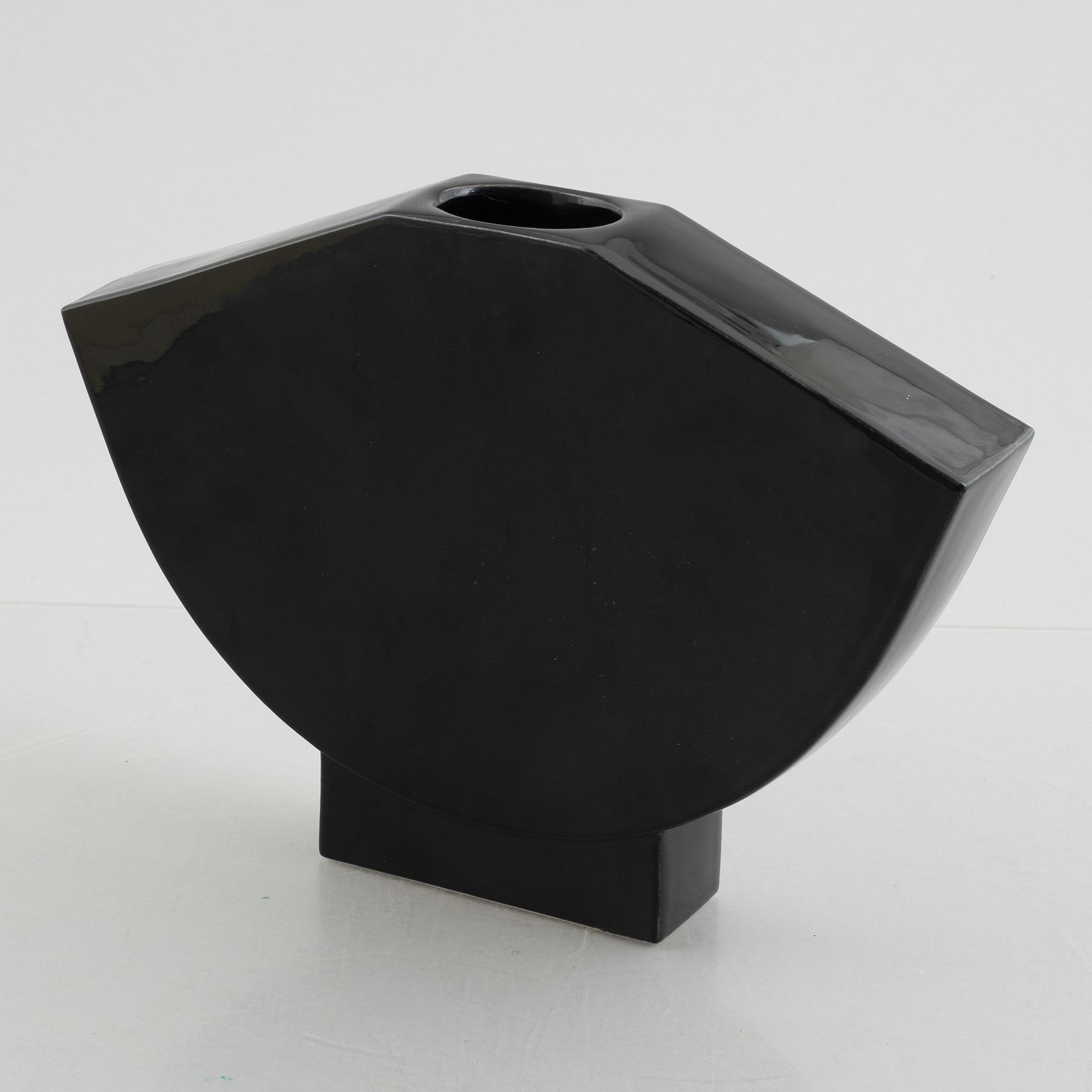 Margareta Hennix, a set of three, "Moonlander", stoneware vases, Gustavsberg Studio 1988.