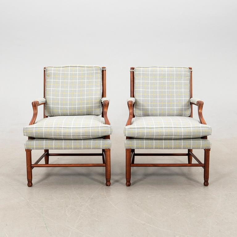 Arne Norell, a pair of Gripsholm model armchairs, later part of the 20th century.