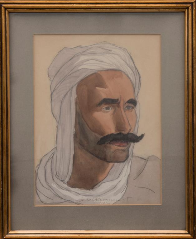 JUHO RISSANEN, akvarell, blyertspenna, signerad och  daterad 1931.