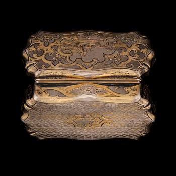 SNUSDOSA, silver, Frankrike, daterad 1855.