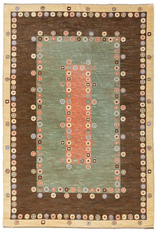 Märta Måås-Fjetterström, matta, "Tusenskönan" ("Bellis"), flossa, ca 300 x 205 cm, signerad AB MMF.