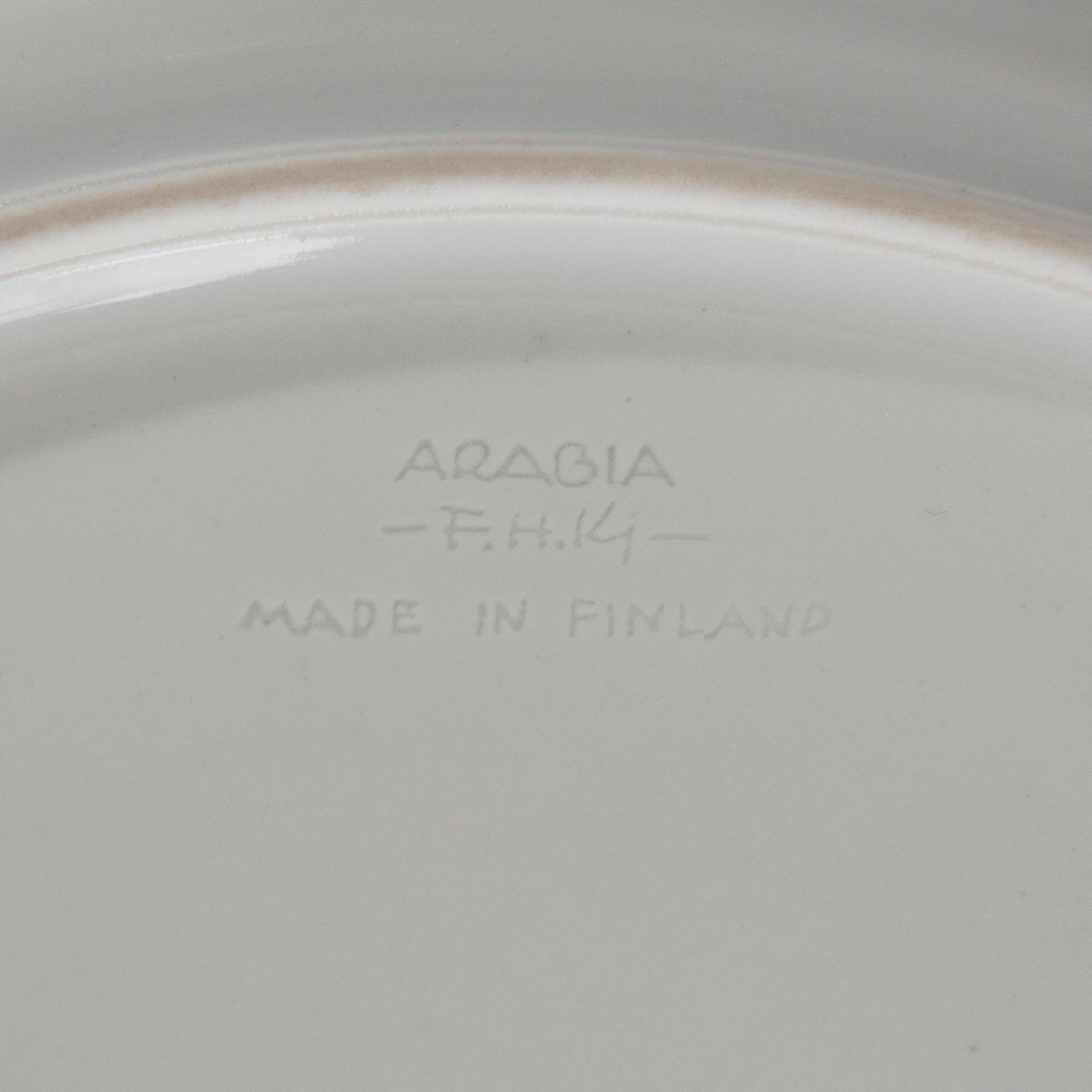 FRIEDL HOLZER-KJELLBERG, TEA SET 31 PIECES. Helmi. Sign. F.H.Kj, Arabia made in Finland.