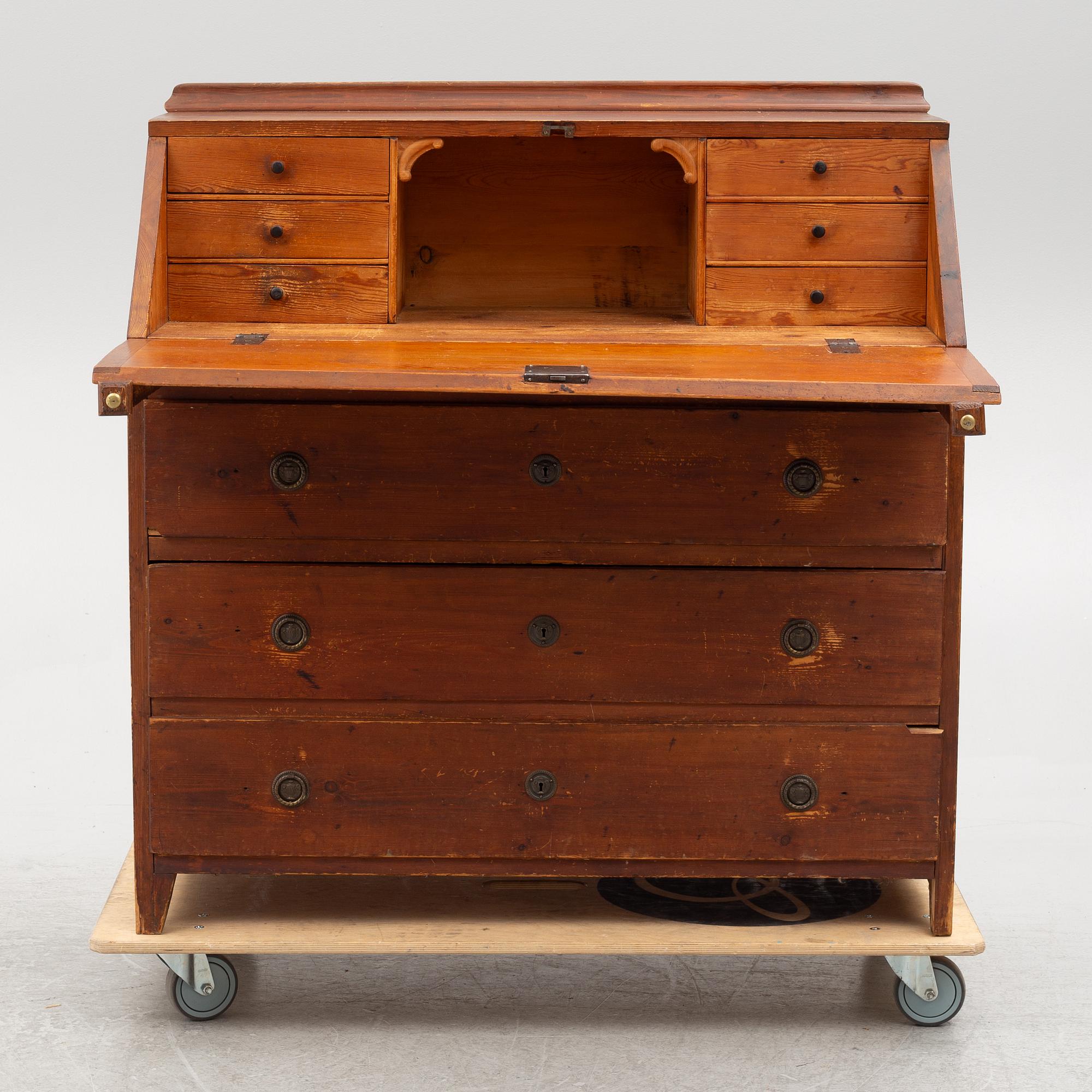 A secretaire, 19th Century.