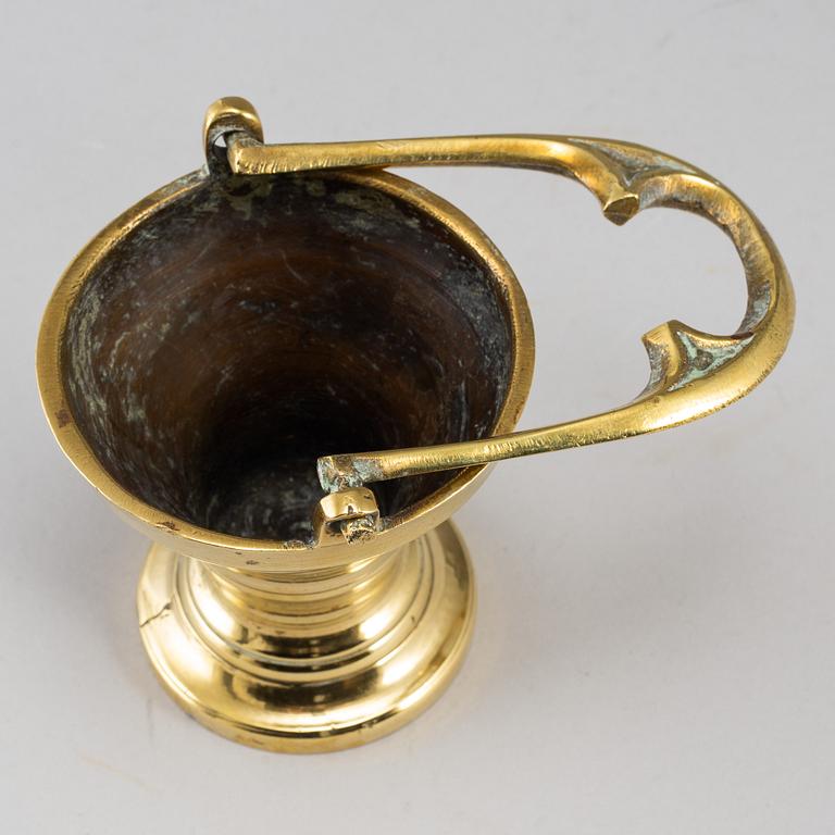 A 16th century bronze Holy Water bowl.