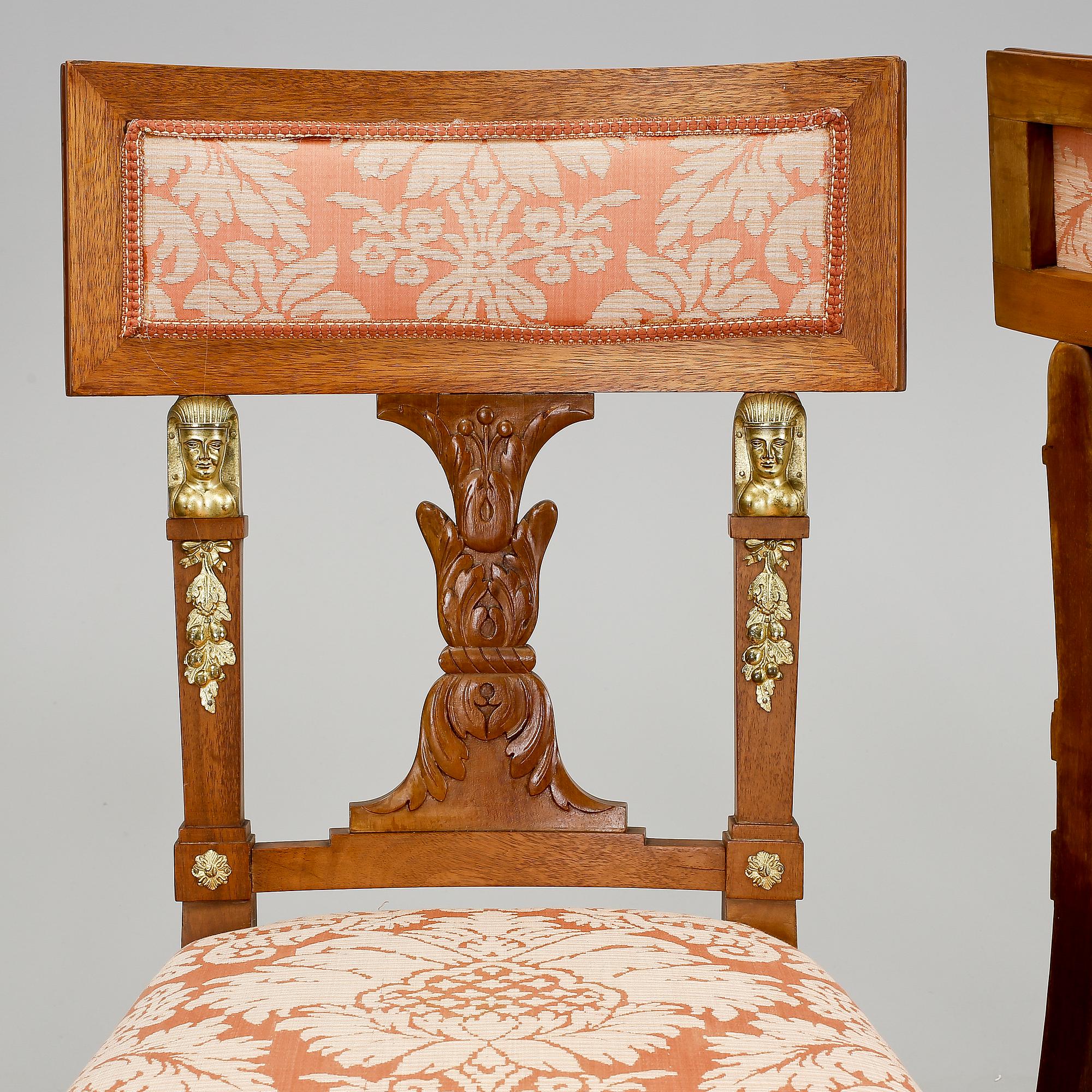 STOLAR, 4 st, empirestil, omkring 1900.