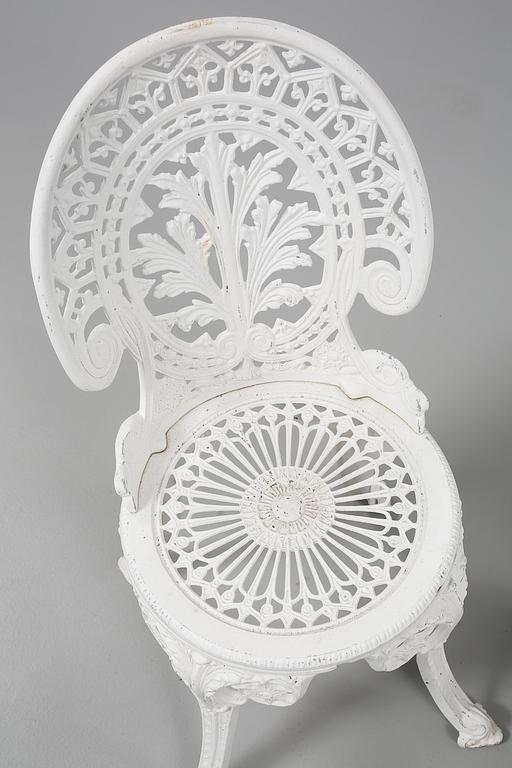TRÄDGÅRDSMÖBLER, 5 delar, 1900-talets andra hälft.
