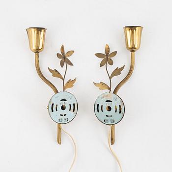 A pair of Scandinavian Modern wall lights, Norway, 1940's/50's.