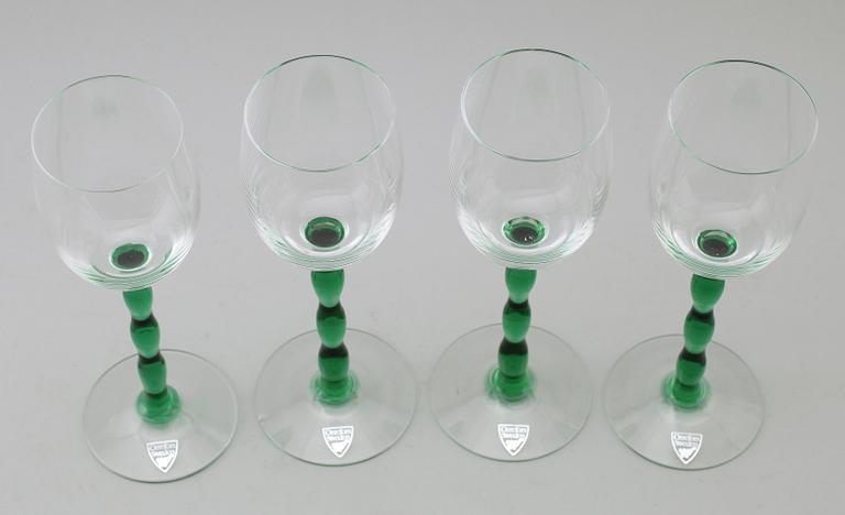 VITVINSGLAS, 10 st, Nobel, Gunnar Cyrén, Orrefors.