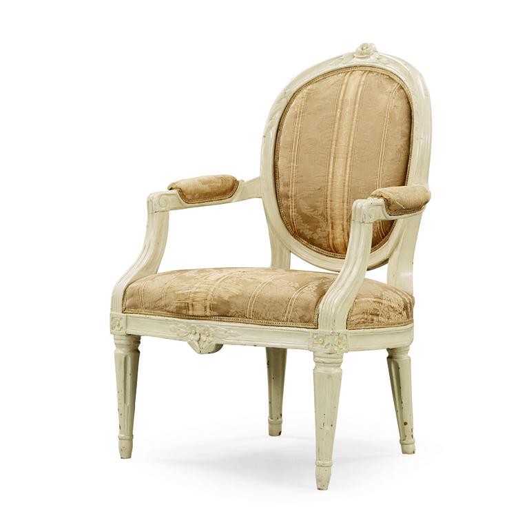 A Gustavian late 18th century armchair.