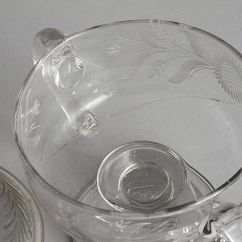 SMÖRASK, glas, 1700-tal.