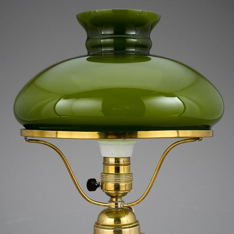 BORDSLAMPA, mässing, Gusums Bruk, 1900-talets första hälft.