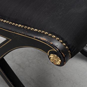 Stools, a pair, Empire style, second half of the 20th century.